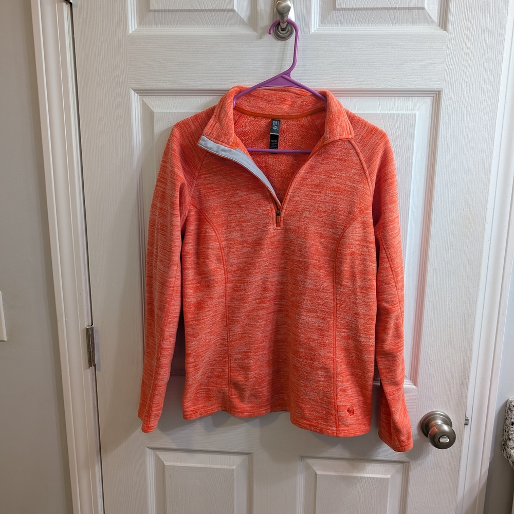 Mountain Hardwear Pullover Orange Fleece‎ Jacket - Size M